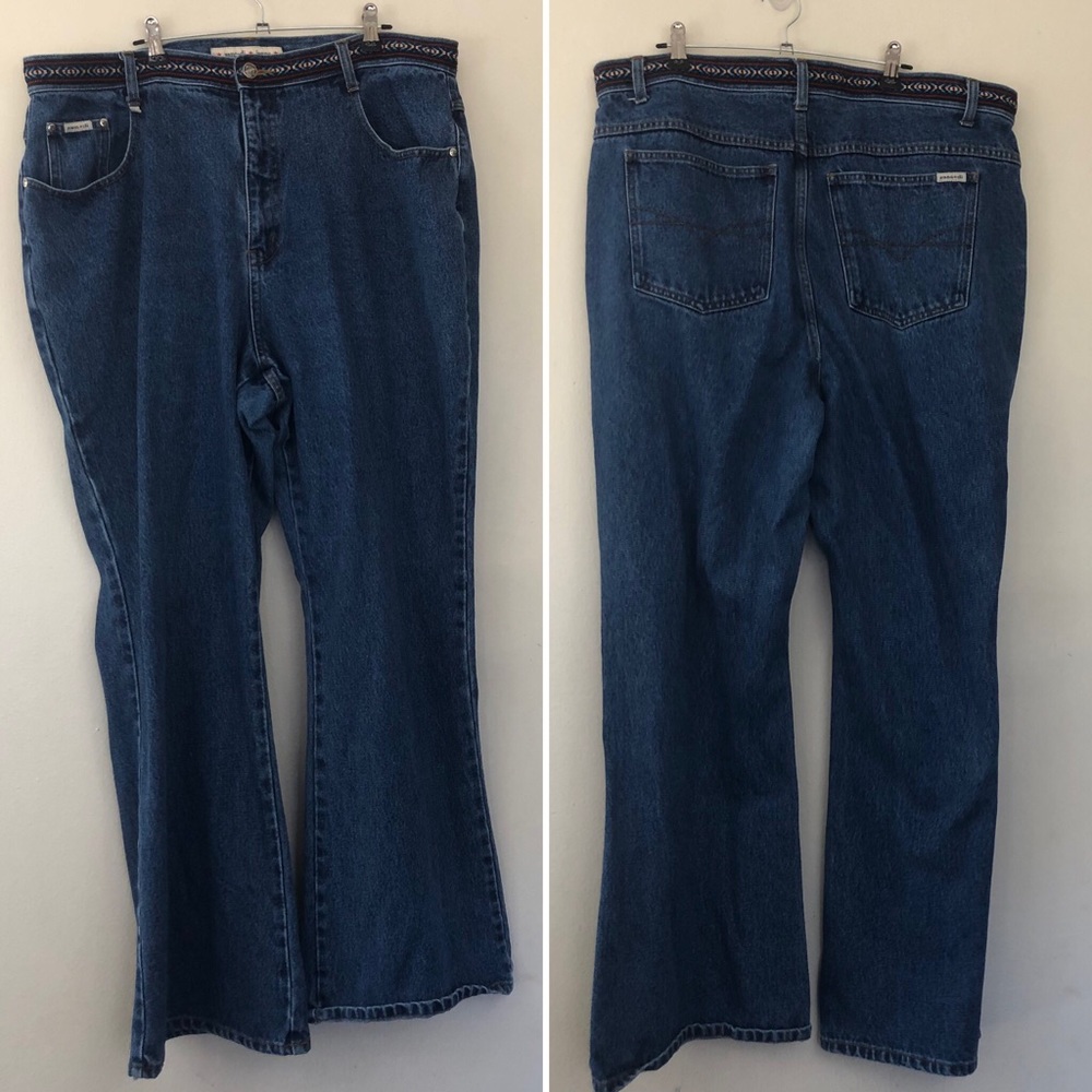 Cotton Zana Di plus size jeans with Aztec waist